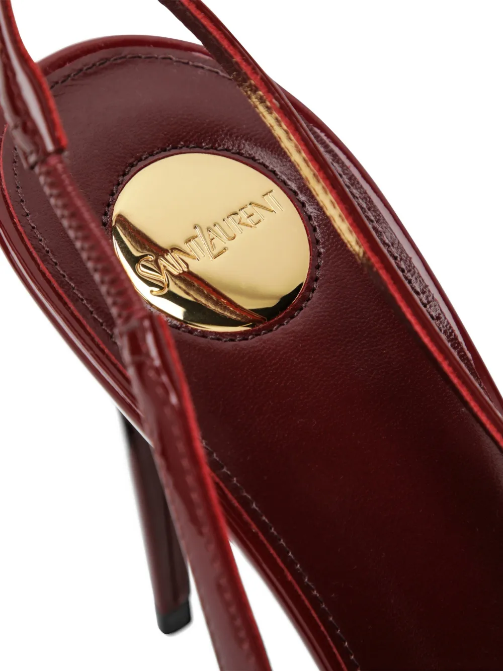 Saint Laurent Guermantes leather slingback pumps Rood