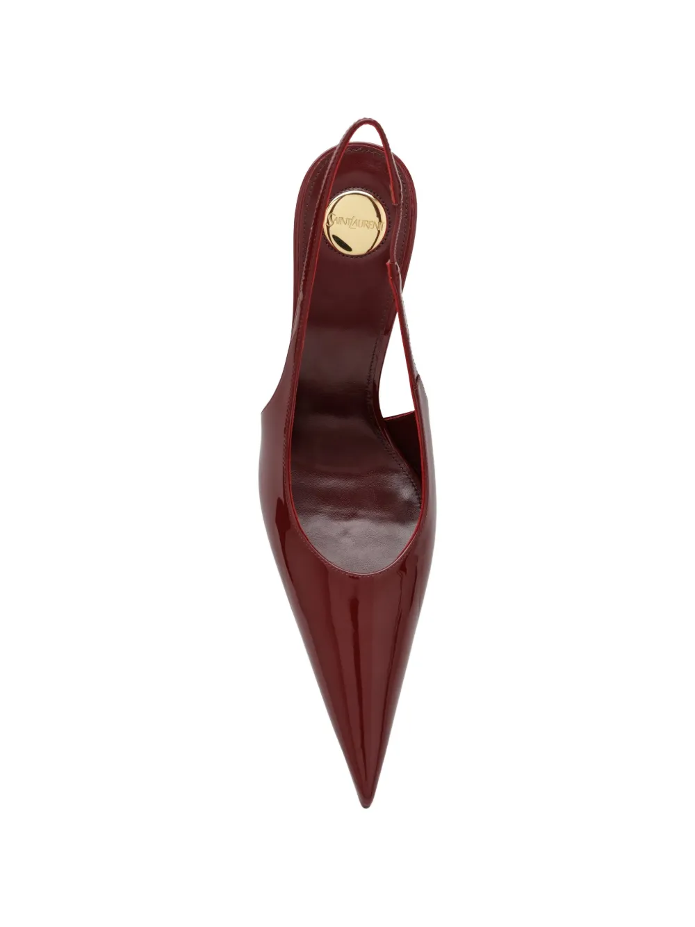 Saint Laurent Guermantes leather slingback pumps Rood