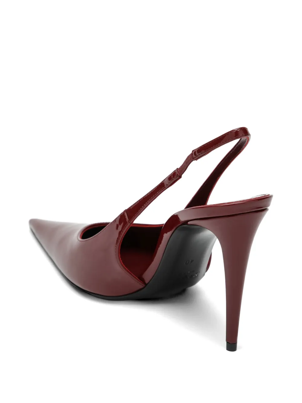 Saint Laurent Guermantes leather slingback pumps Rood