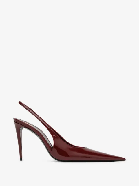 Saint Laurent Guermantes leather slingback pumps