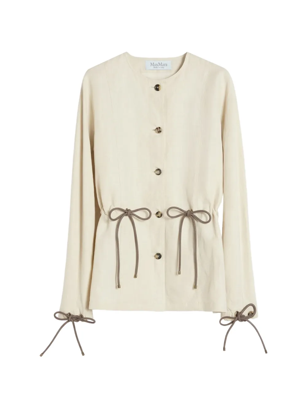 Max Mara drawstring-waist jacket - Nude
