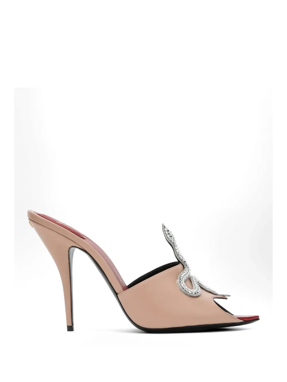 Valentino Garavani Vipère sandalen verfraaid met kristallen en slangenpatroon Roze