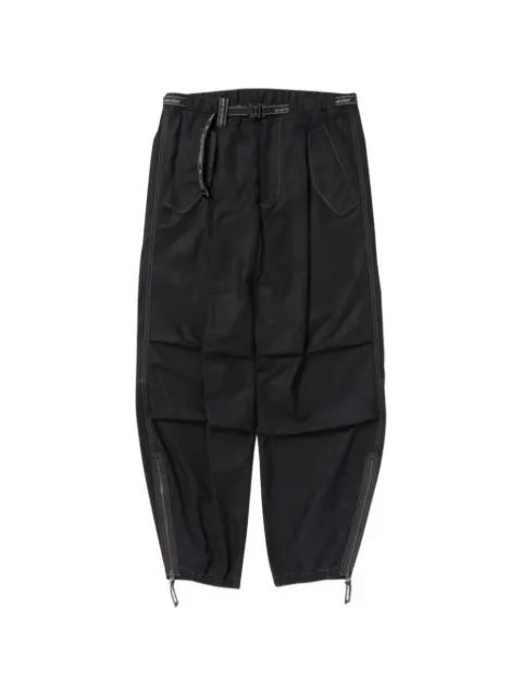 and Wander contrast-stitch belted trousers