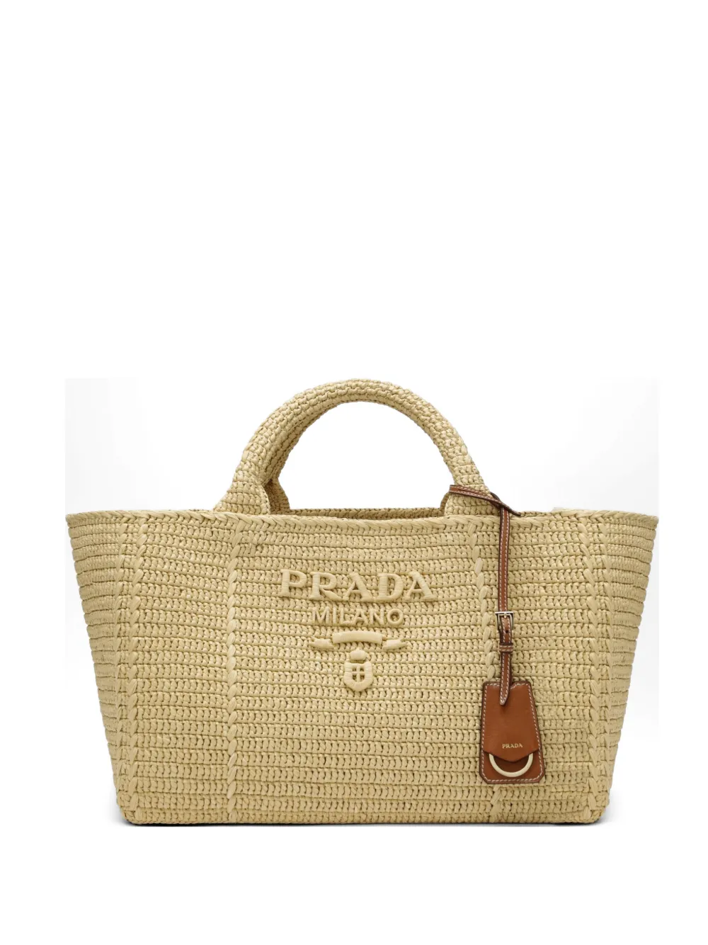 Prada logo-lettering tote bag - Toni neutri