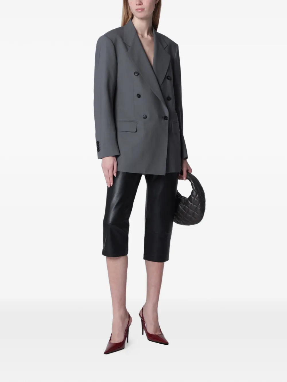 Tagliatore Loreley blazer met dubbele rij knopen Grijs