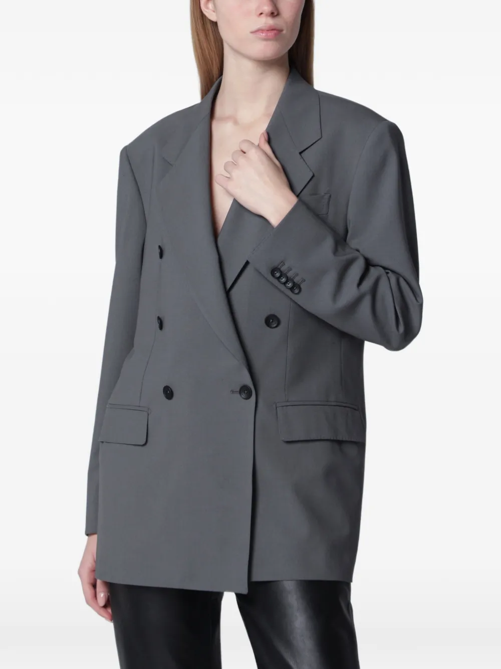 Tagliatore Loreley blazer met dubbele rij knopen Grijs