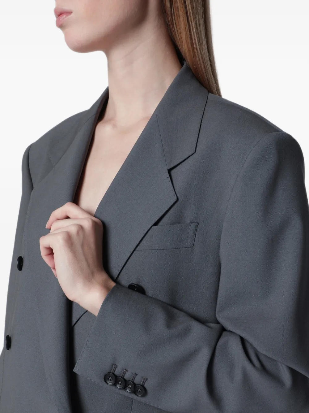 Tagliatore Loreley blazer met dubbele rij knopen Grijs