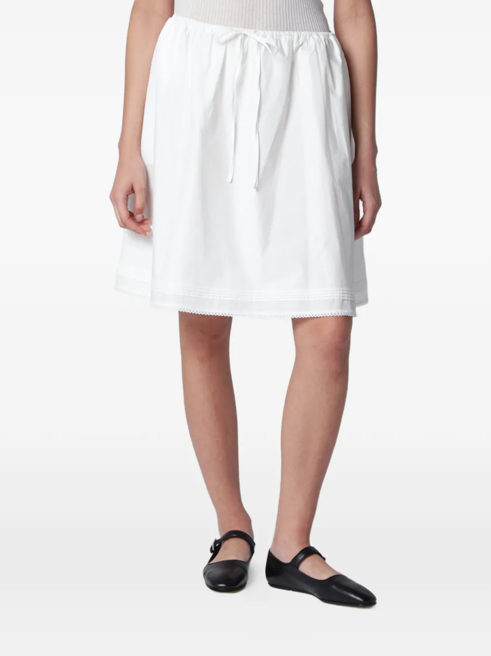 DUNST laced midi skirt - Bianco