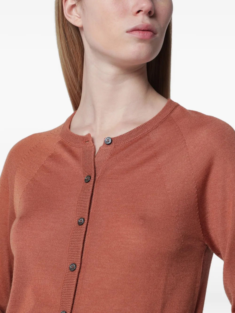 Roberto Collina Button-up cropped vest Bruin