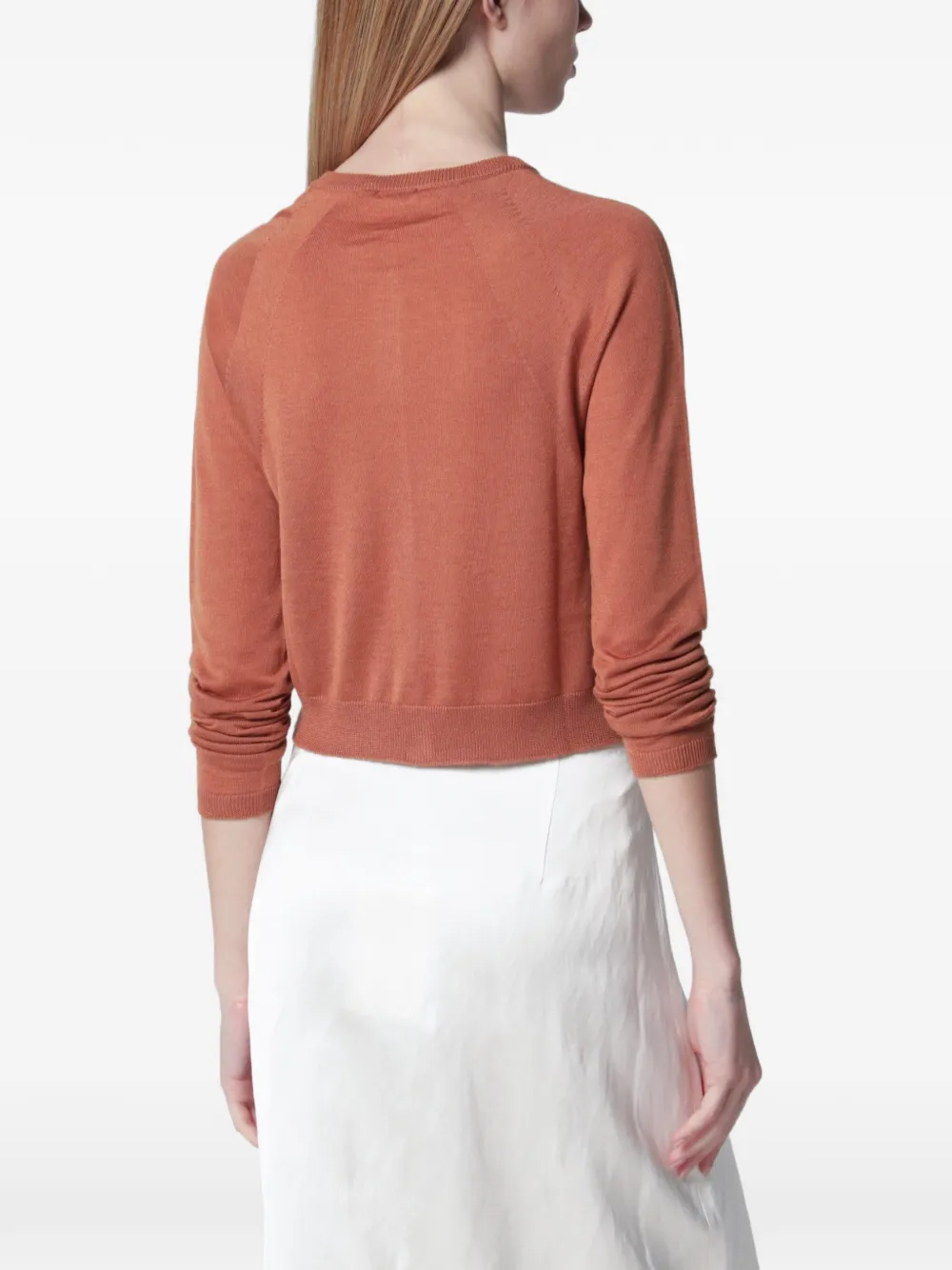 Roberto Collina Button-up cropped vest Bruin