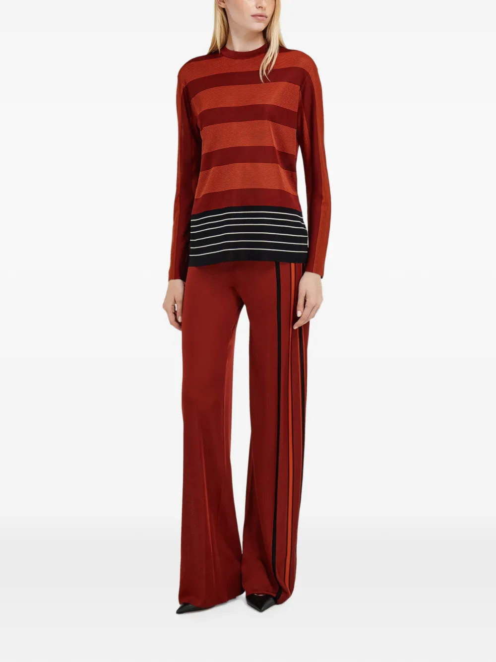 Ferragamo Gestreepte trui Rood