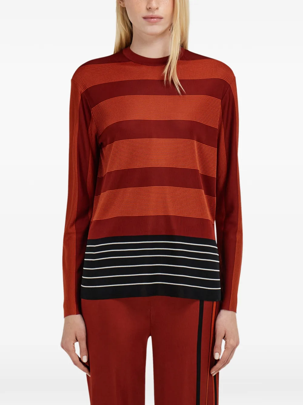 Ferragamo Gestreepte trui Rood