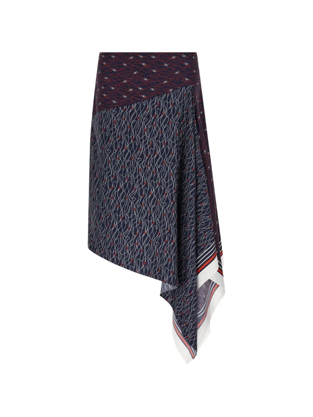 Ferragamo handkerchief skirt - Blu