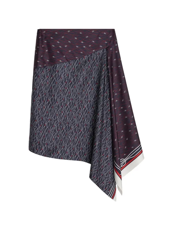 Ferragamo Handkerchief Skirt in Blue