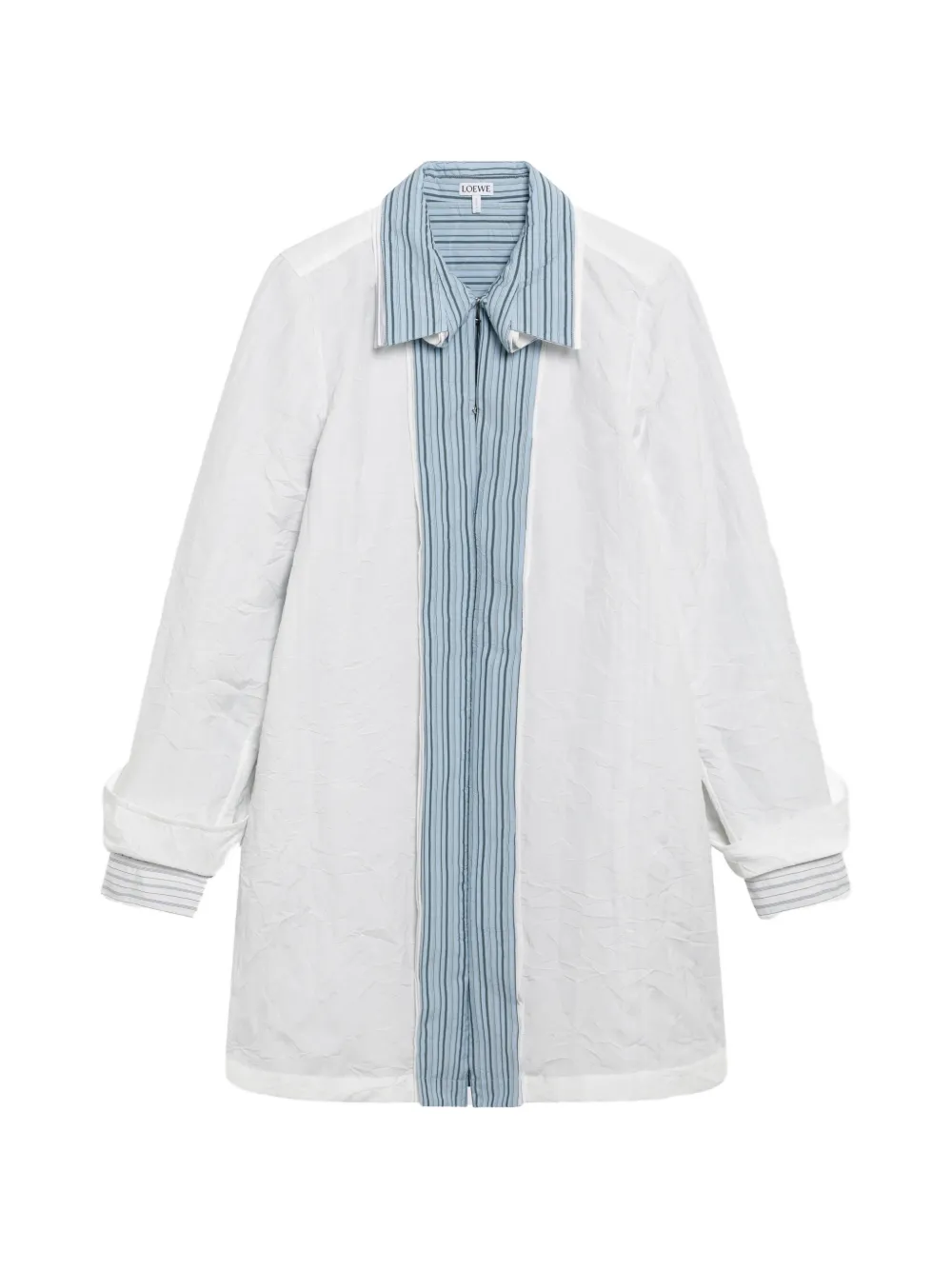 LOEWE Chemisier corto con effetto stropicciato - Bianco