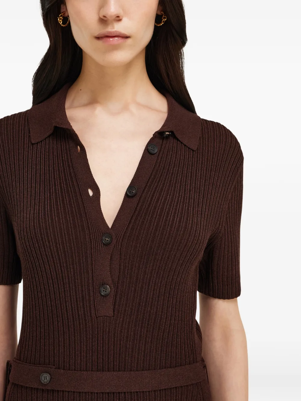 Ferragamo Gebreide polojurk Bruin