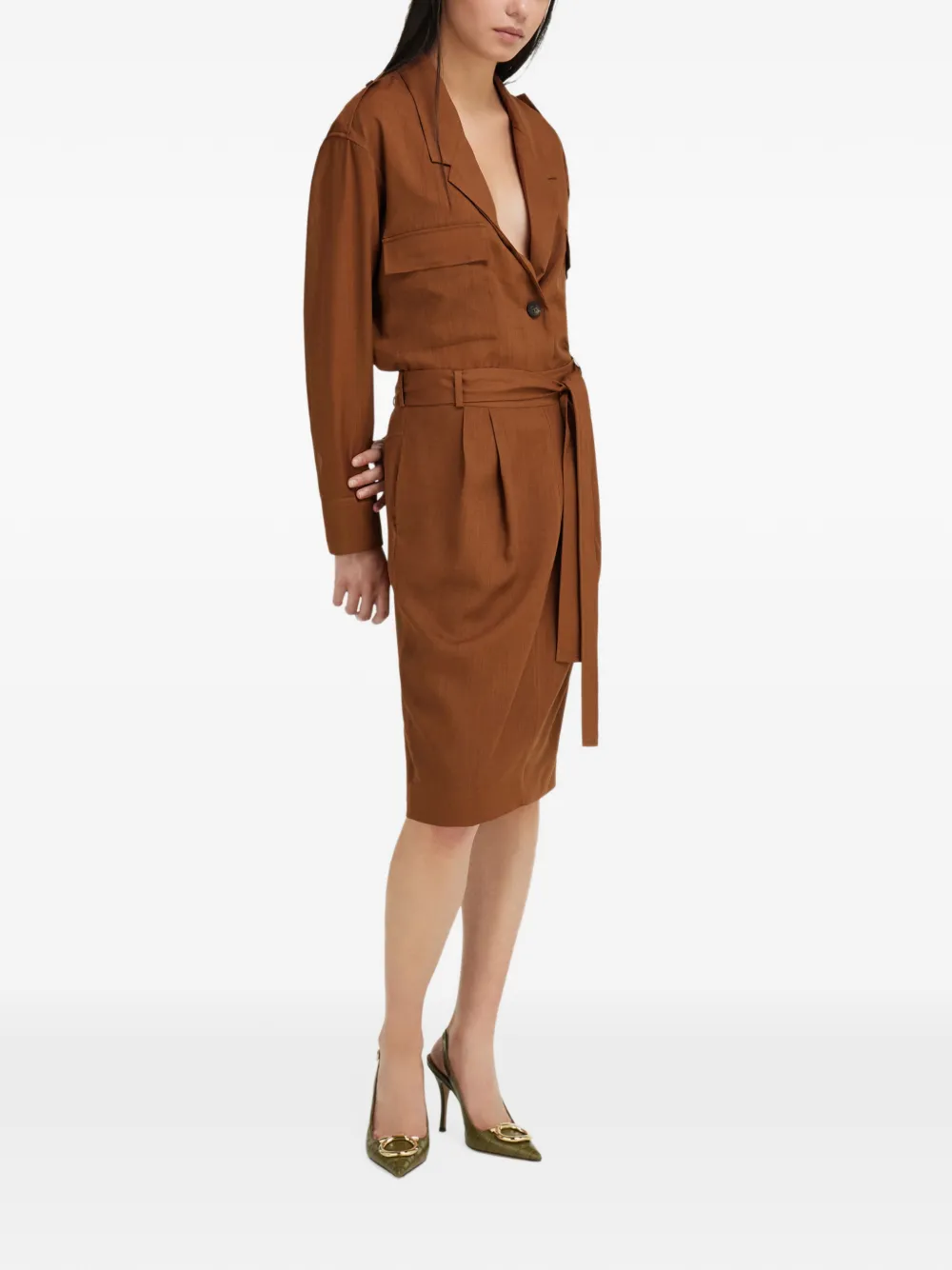 Ferragamo Midi-rok Bruin
