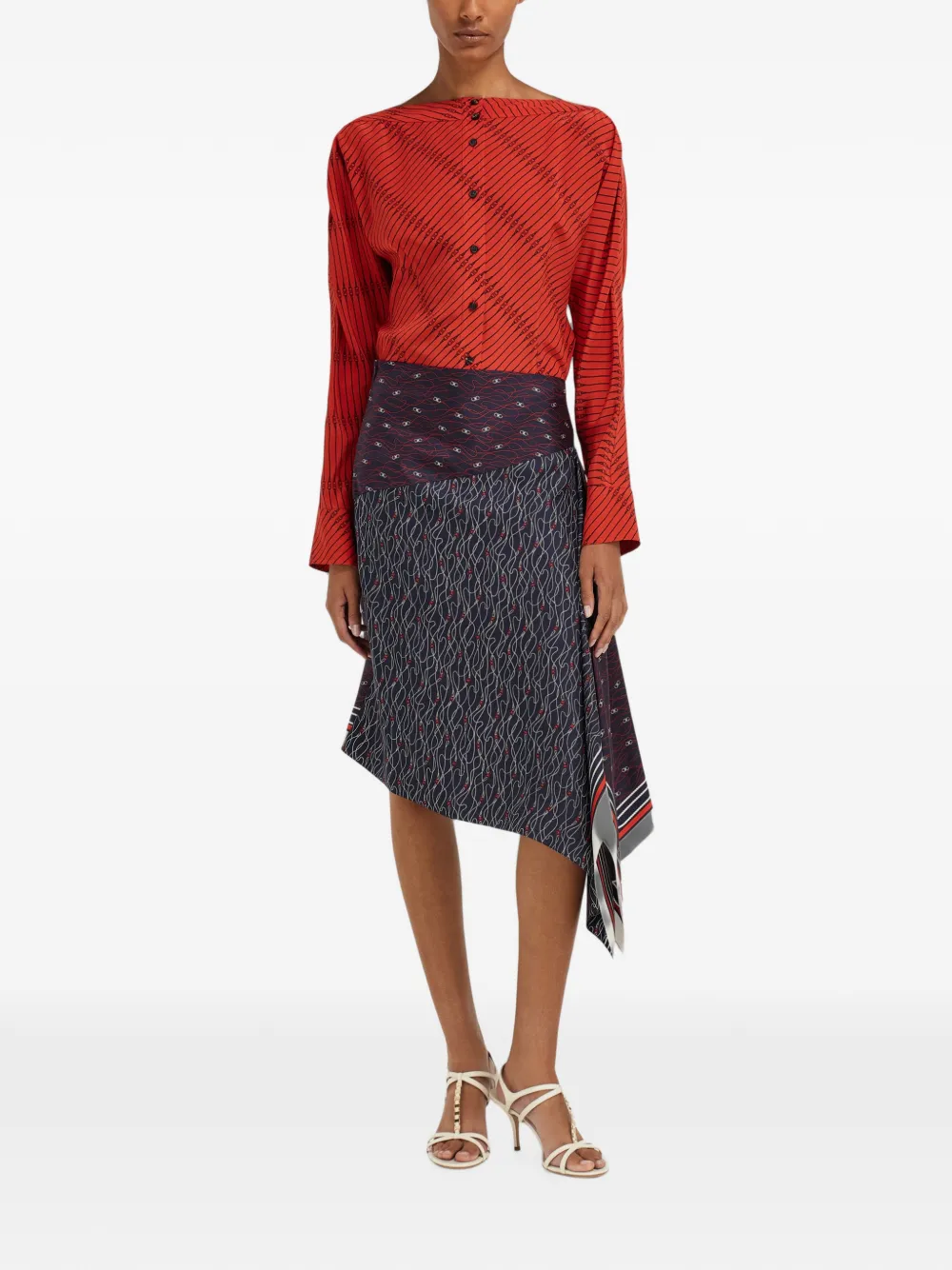 Ferragamo silk shirt - Red