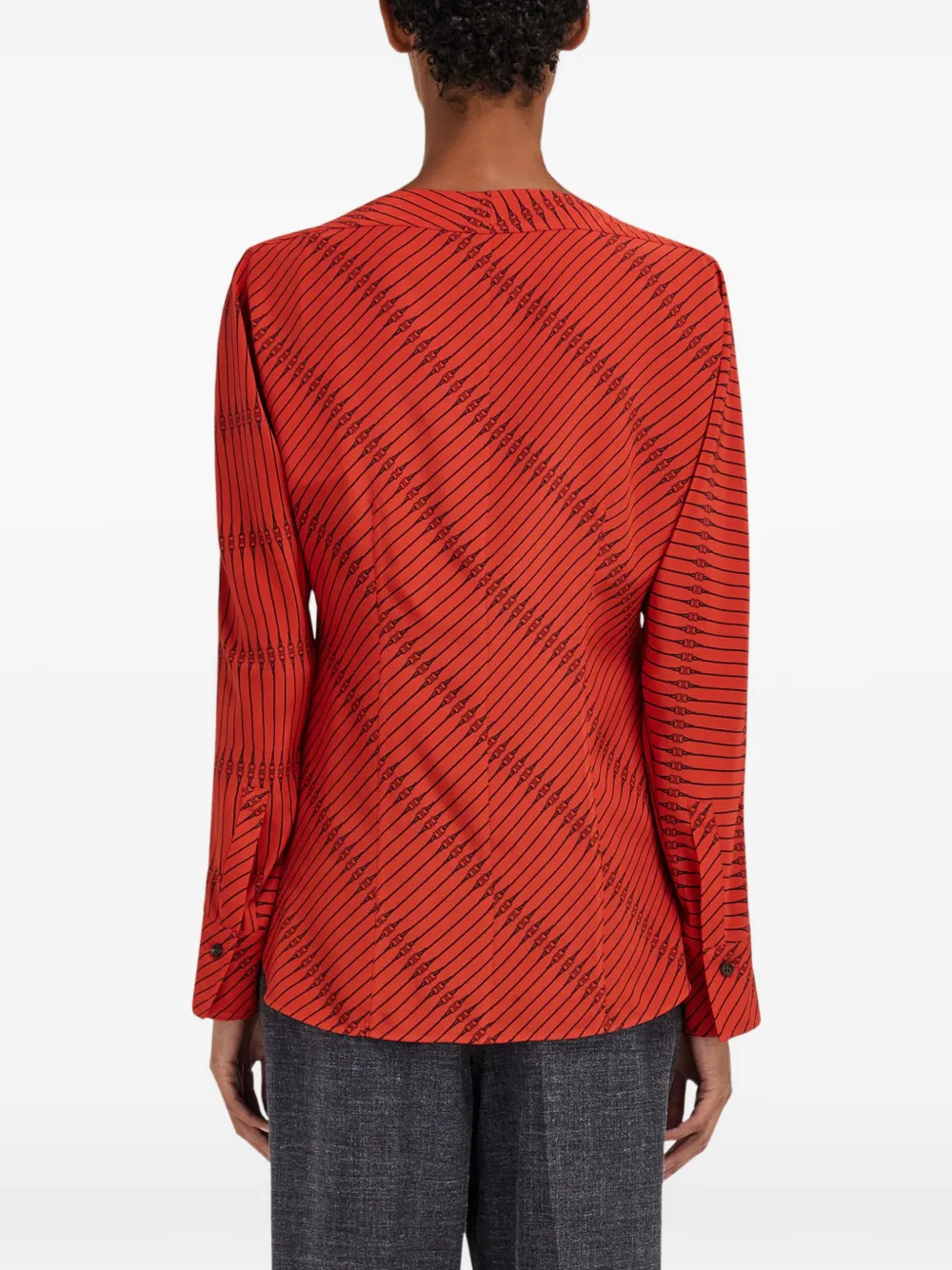 Ferragamo Zijden overhemd Rood