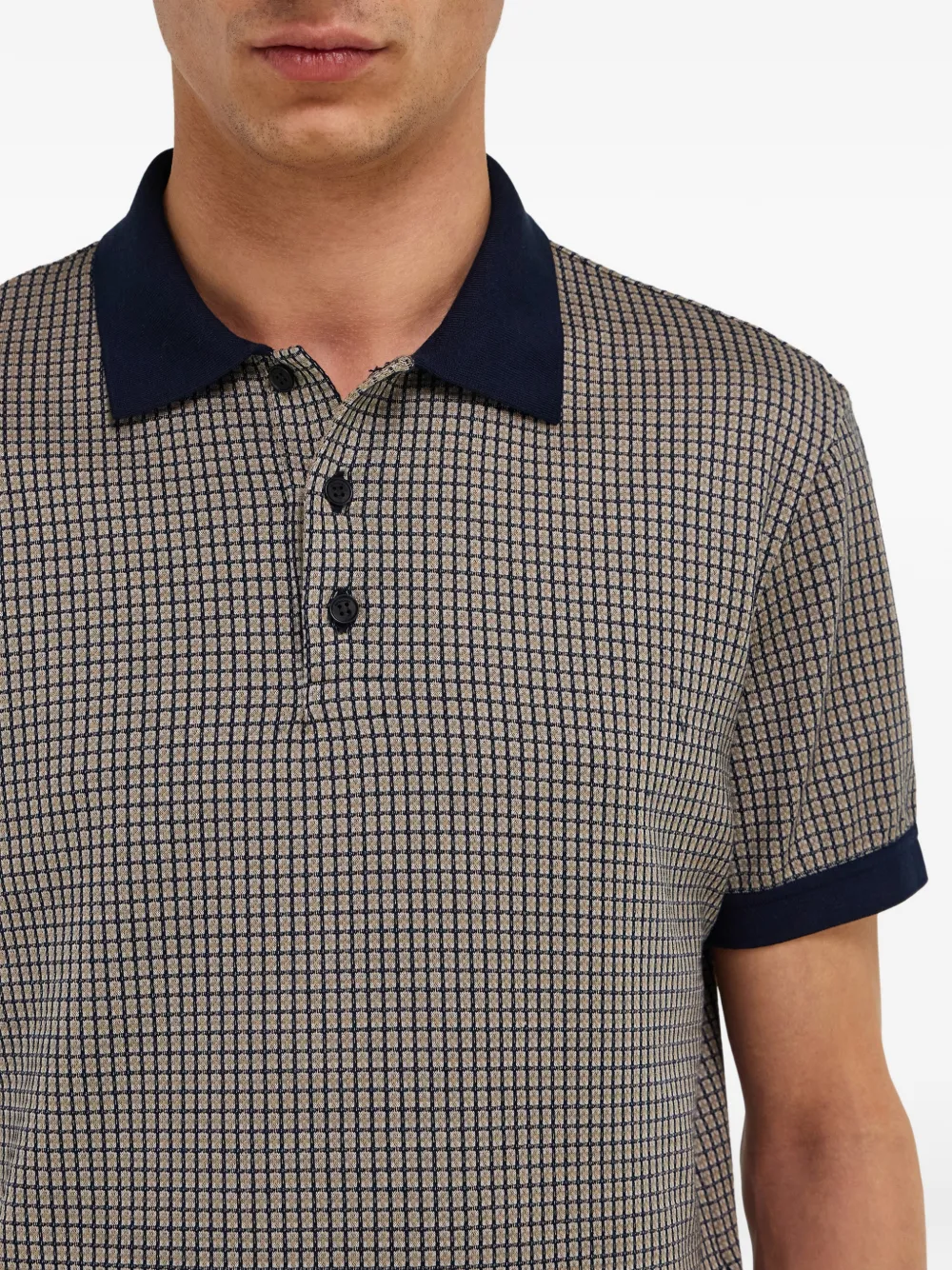 Ferragamo Poloshirt met patroon Beige