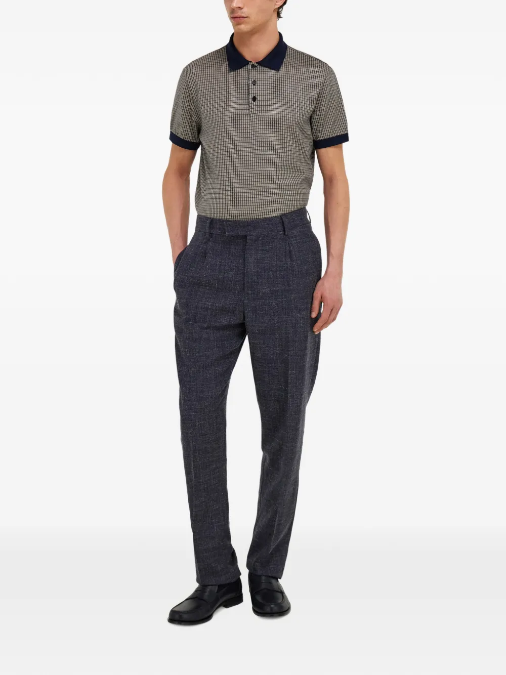 Ferragamo Poloshirt met patroon Beige