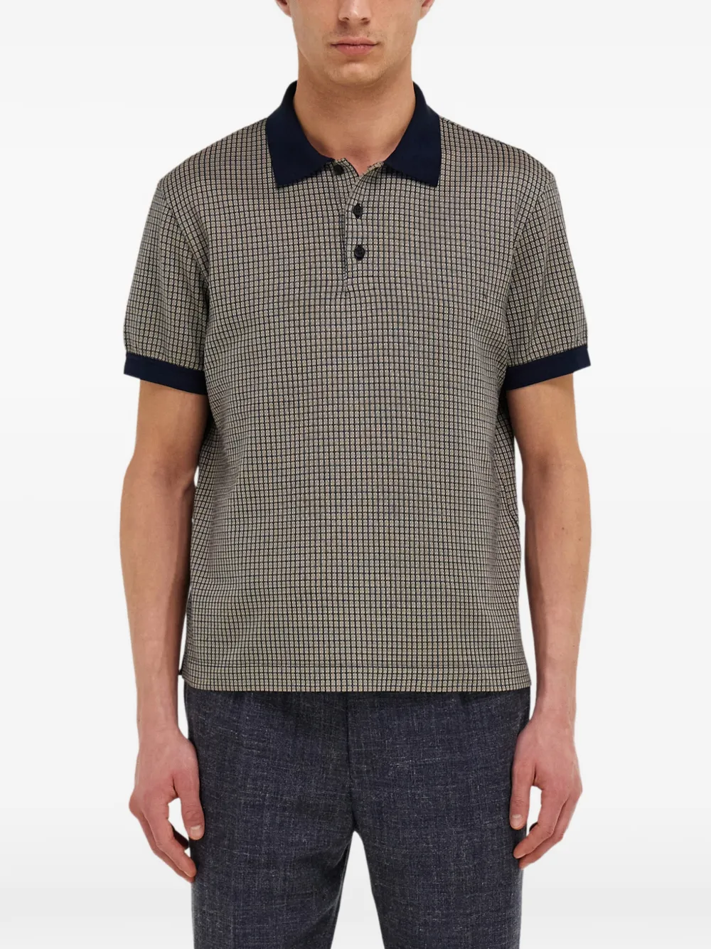 Ferragamo Poloshirt met patroon Beige