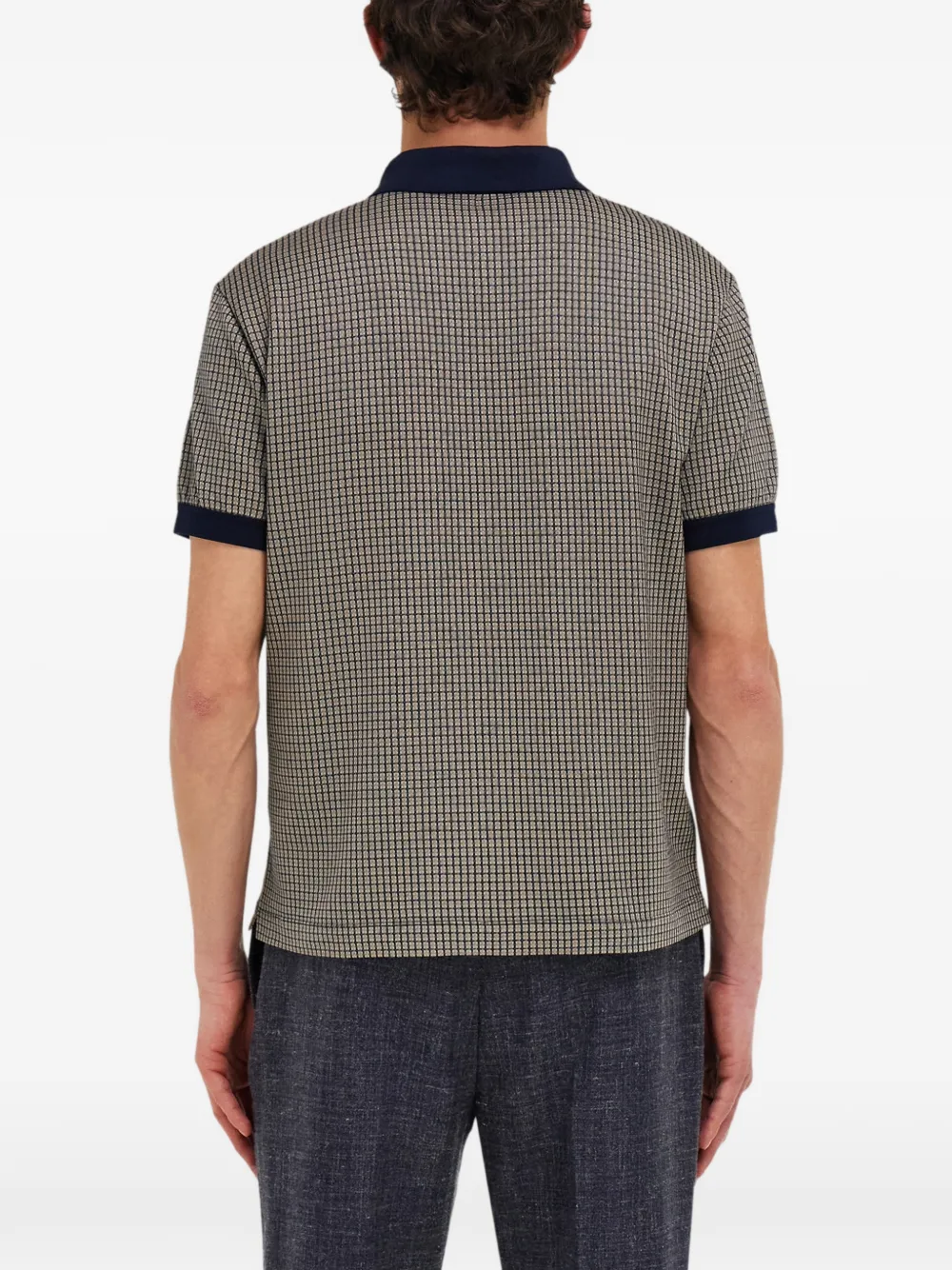 Ferragamo Poloshirt met patroon Beige