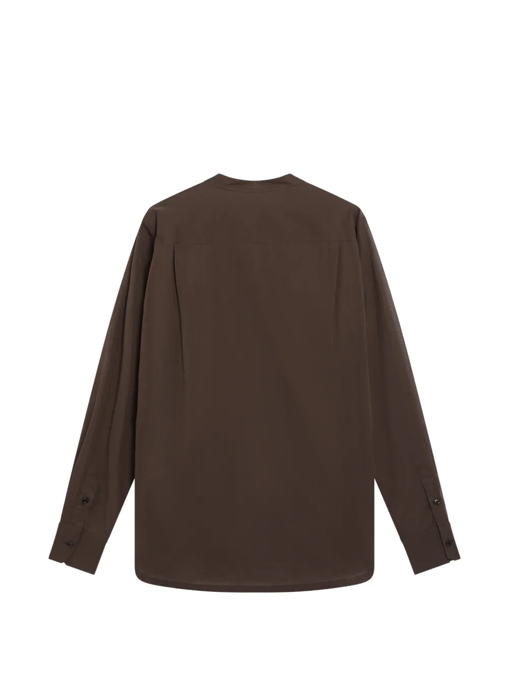 Dolce & Gabbana Overhemd met ronde hals van katoenen canvas Bruin