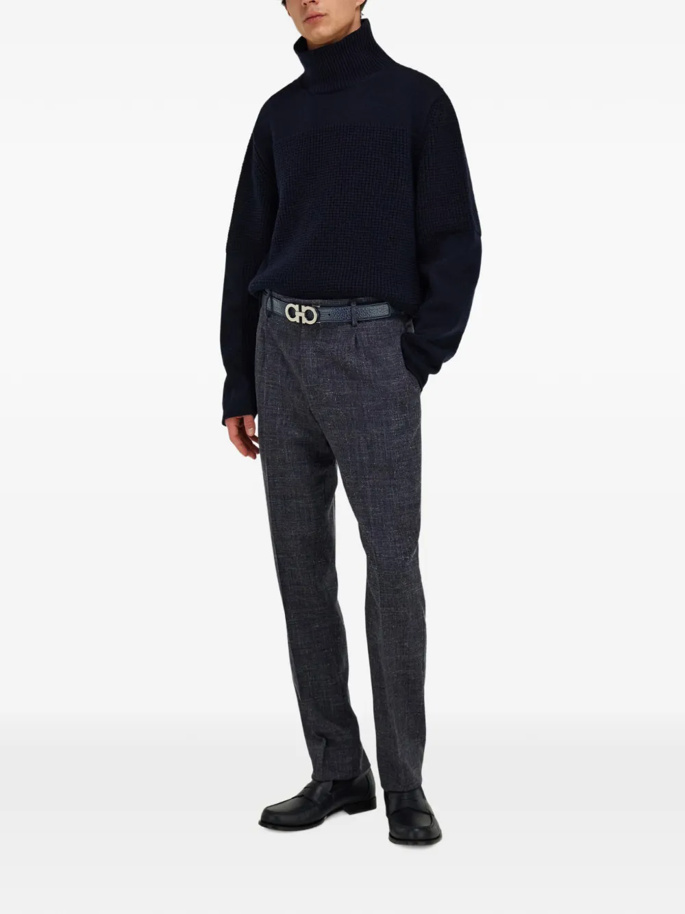 Ferragamo Trui met hoge hals Blauw