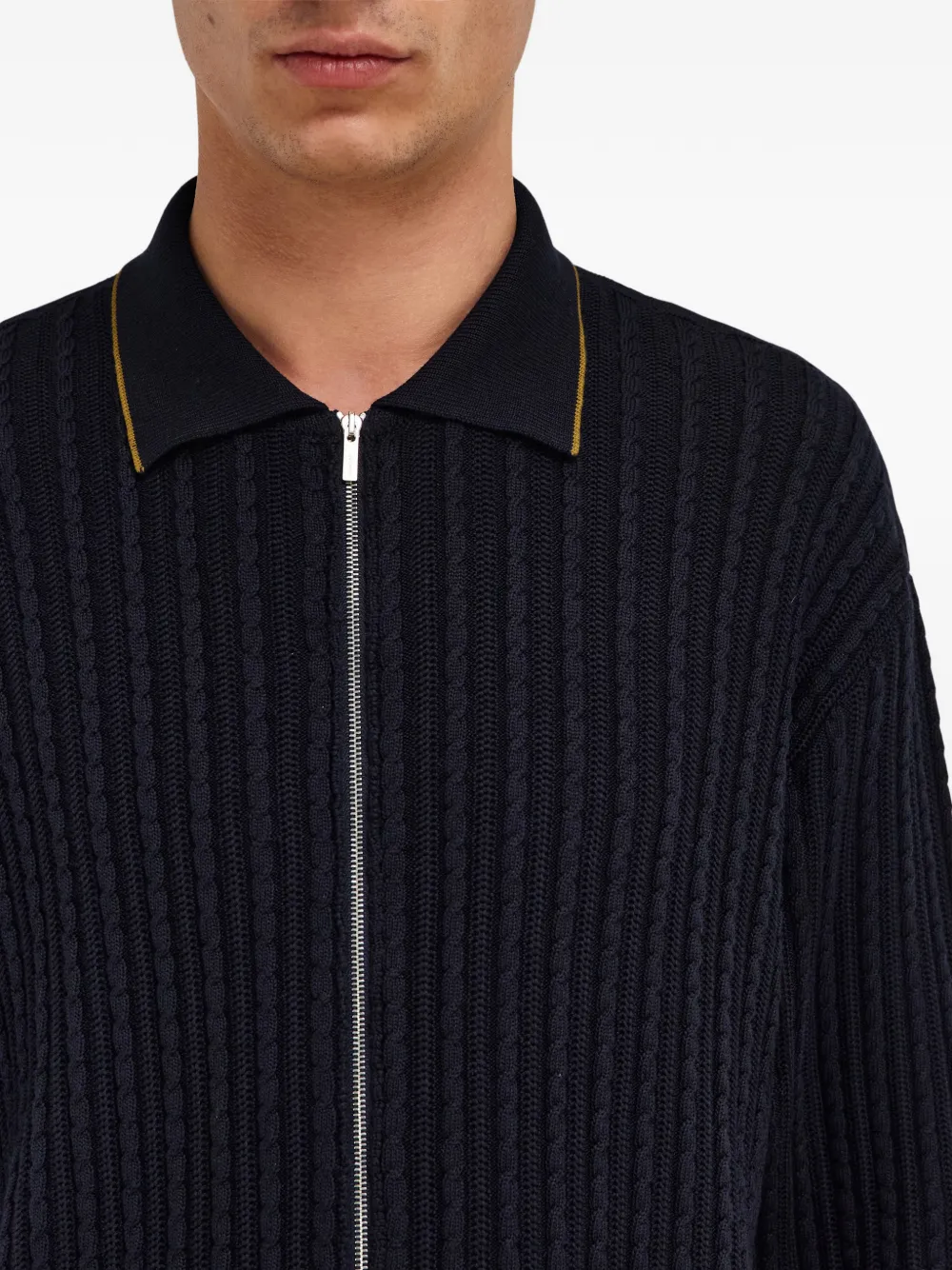 Ferragamo Zijden en katoenen vest Blauw