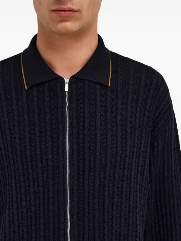 Ferragamo コットン＆シルク カーディガン | ブルー | FARFETCH JP