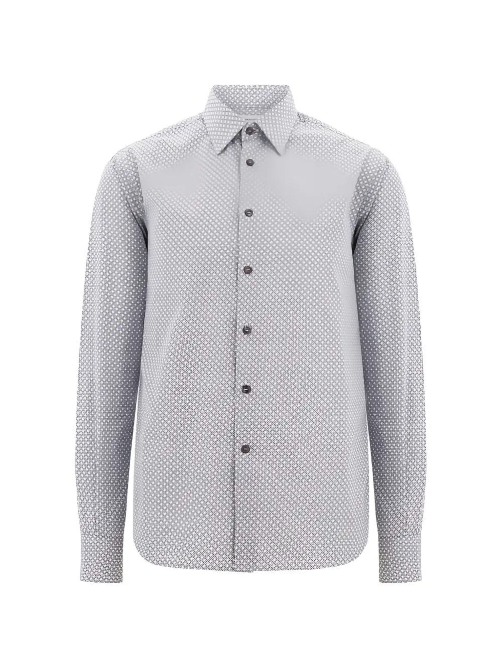 Ferragamo Overhemd met micro patroon Wit