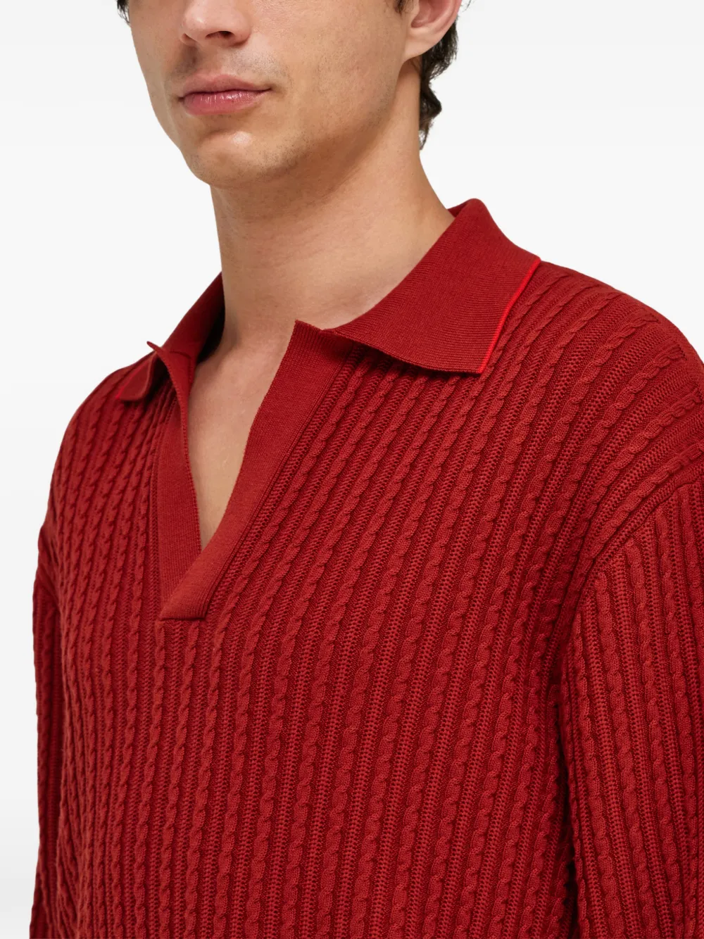 Ferragamo Gebreide polotop Rood