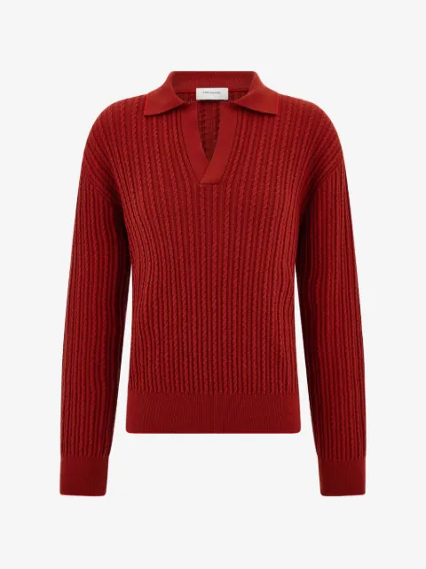 Ferragamo playera tipo polo tejida