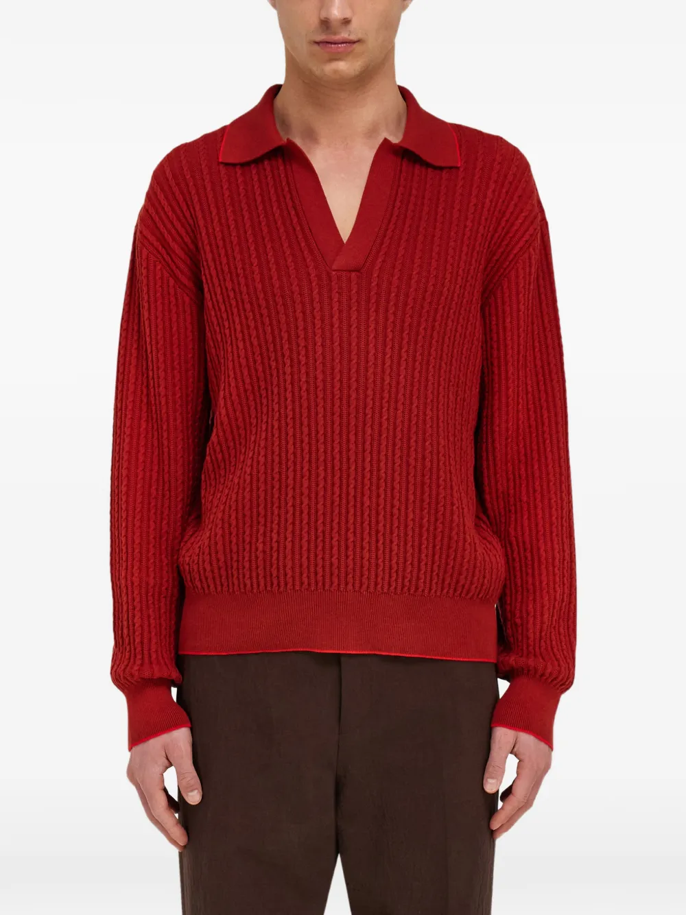 Ferragamo Gebreide polotop Rood