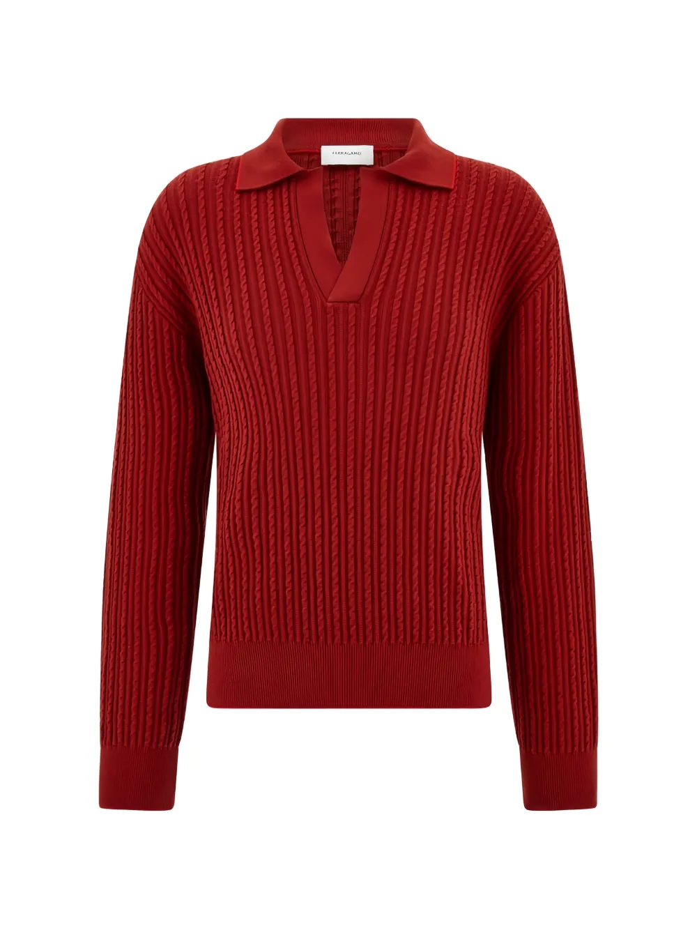 Ferragamo Gebreide polotop Rood