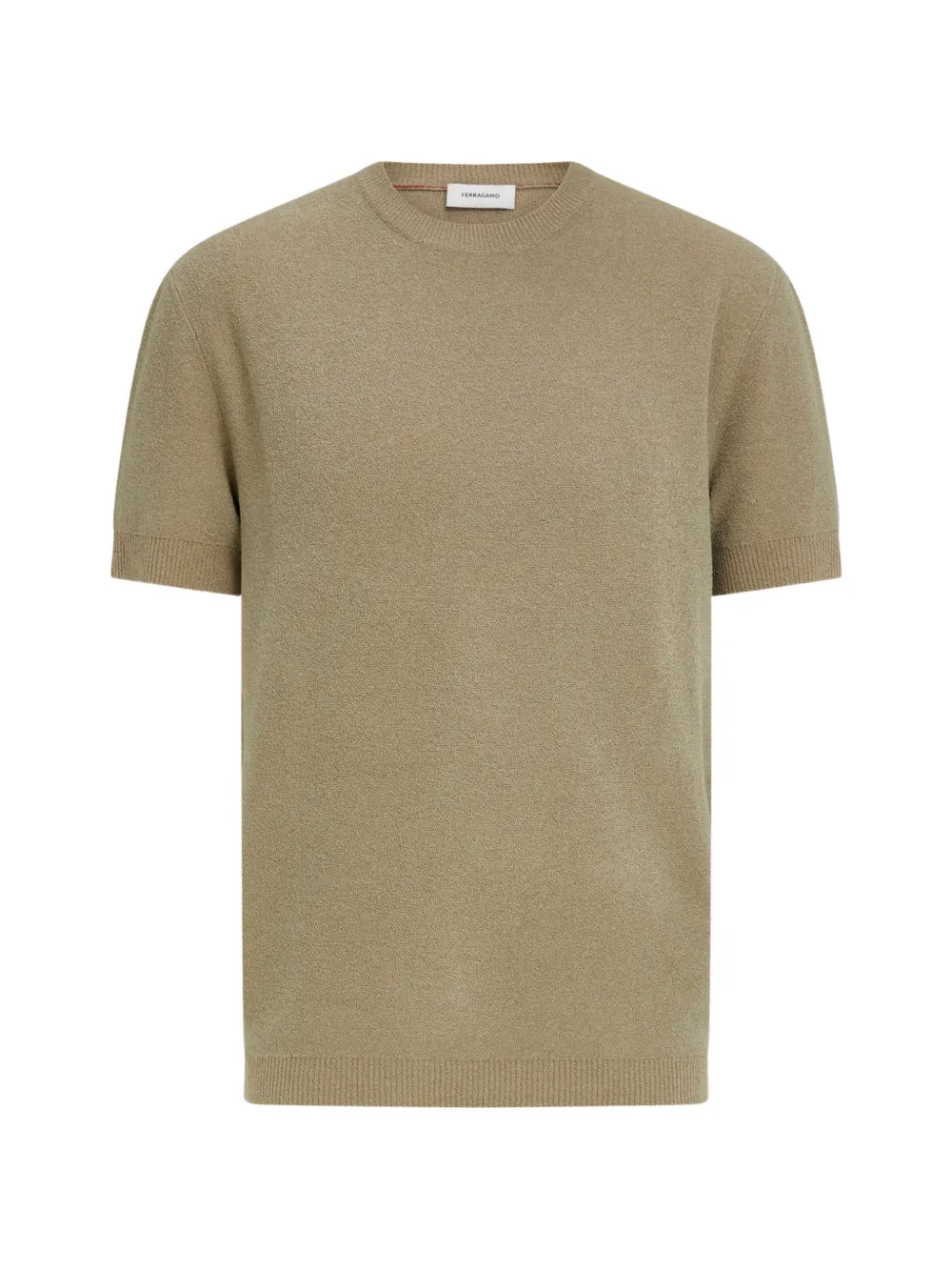 Ferragamo Kurzärmeliges Strickoberteil - Nude