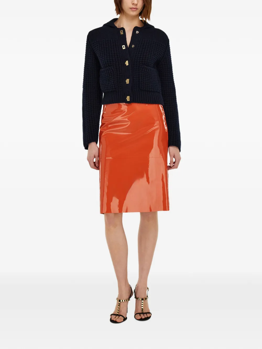 Ferragamo Vest met Gancini-knopen Blauw