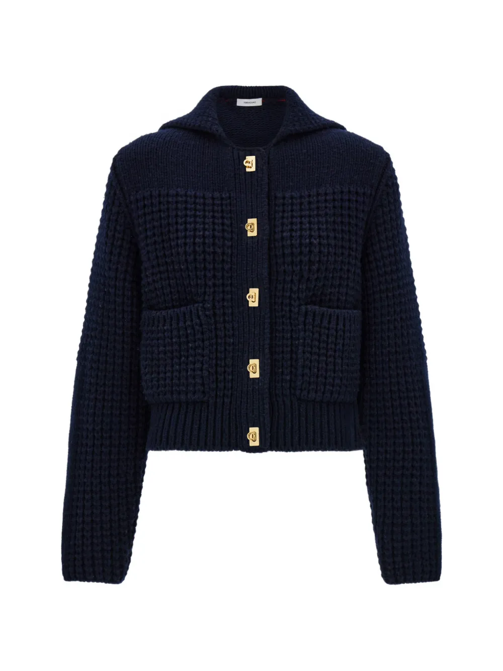 Ferragamo Strickjacke mit Gancini-Knöpfen - Blau