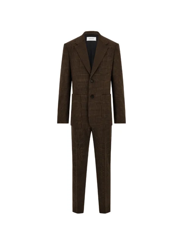 Ferragamo Wool Suit in Brown