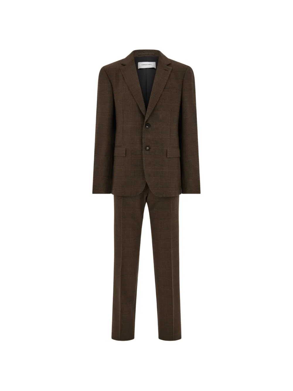 Ferragamo Completo gessato in lana - Marrone