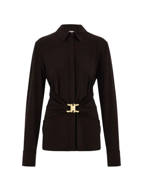 Ferragamo camisa con cintura fruncida