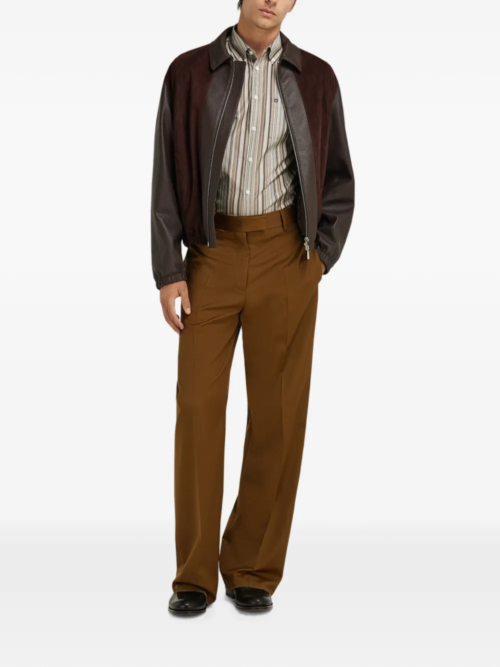 Ferragamo Shirt met monogram Beige
