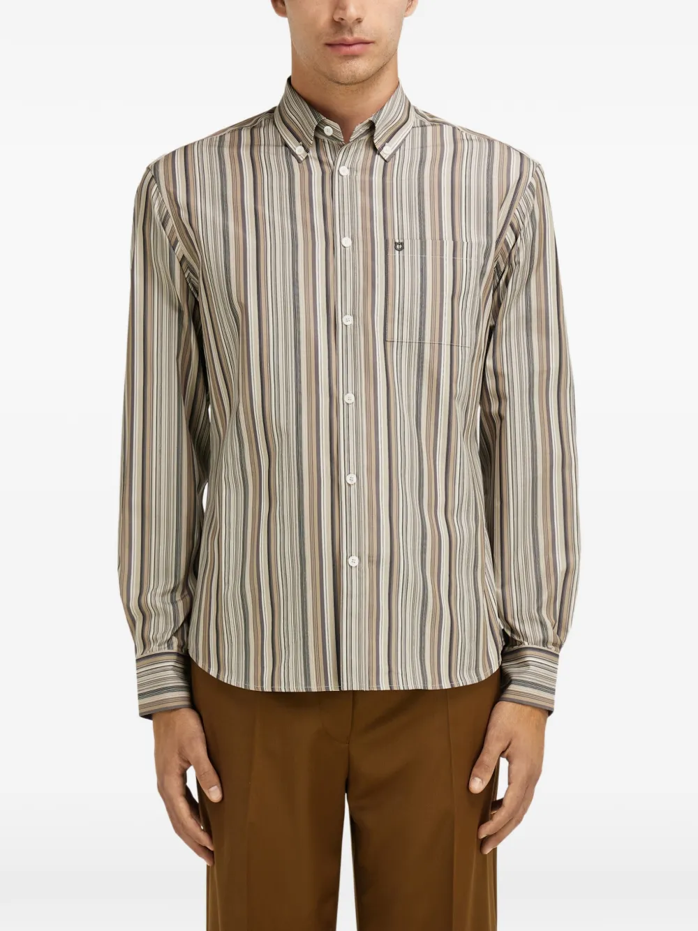 Ferragamo Shirt met monogram Beige