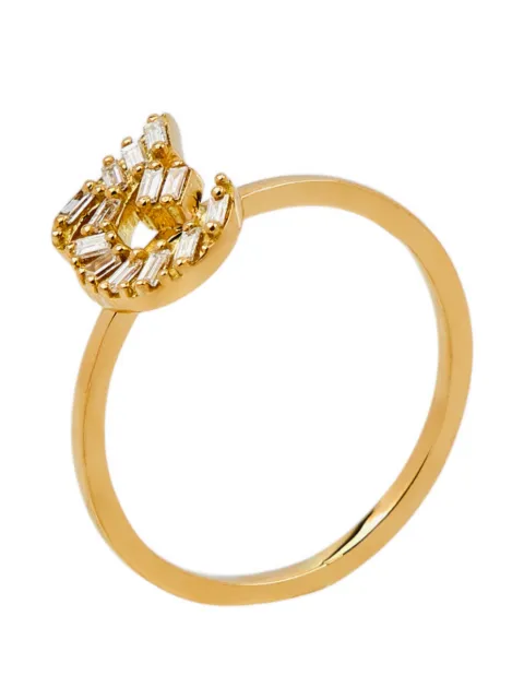 Bil Arabi Oula Letter Jeem diamond ring
