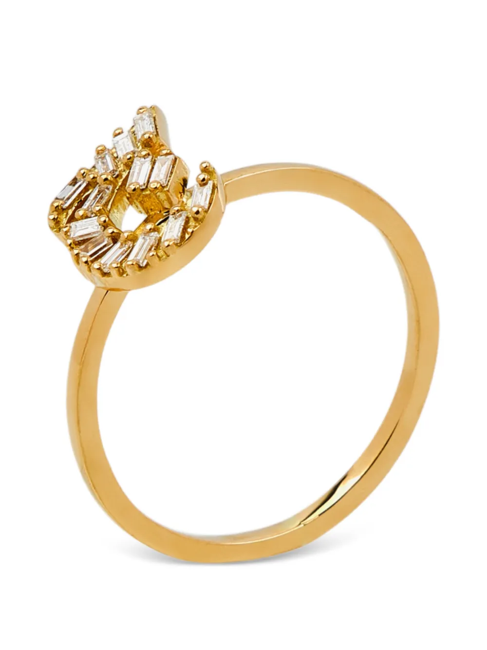 Bil Arabi Oula Letter Jeem diamond ring | Gold | Image 1