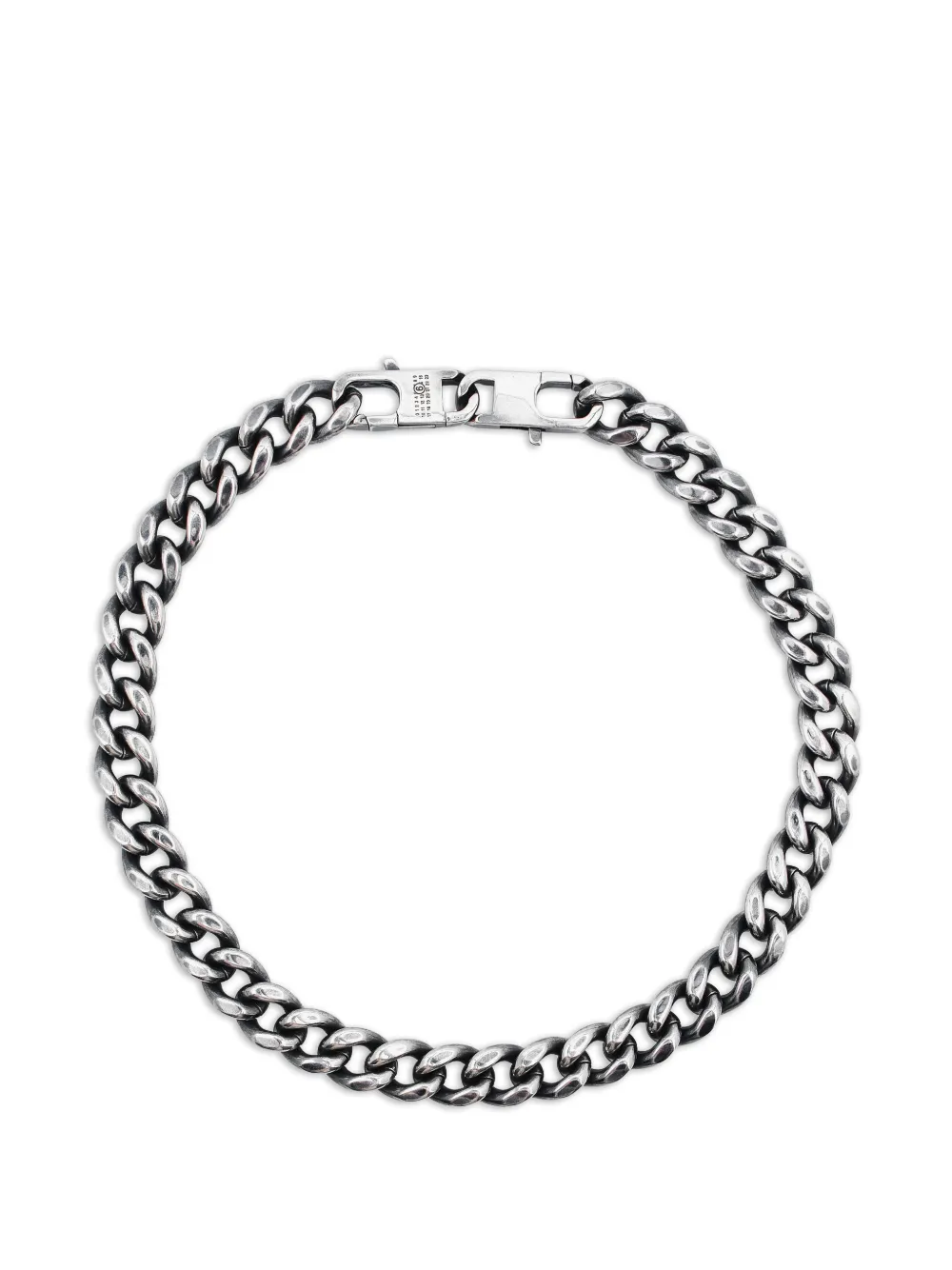 MM6 Maison Margiela curb-link Numeric Signature necklace - Silber
