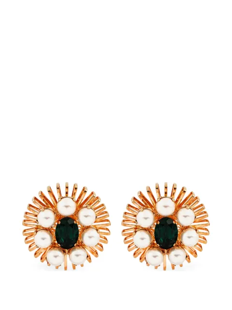 Anton Heunis crystal-embellished pearl-detail earrings