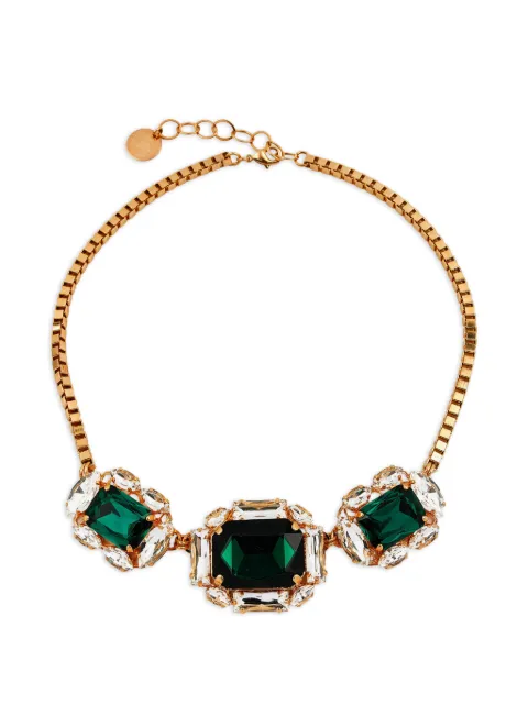 Anton Heunis crystal-embellished box-chain necklace