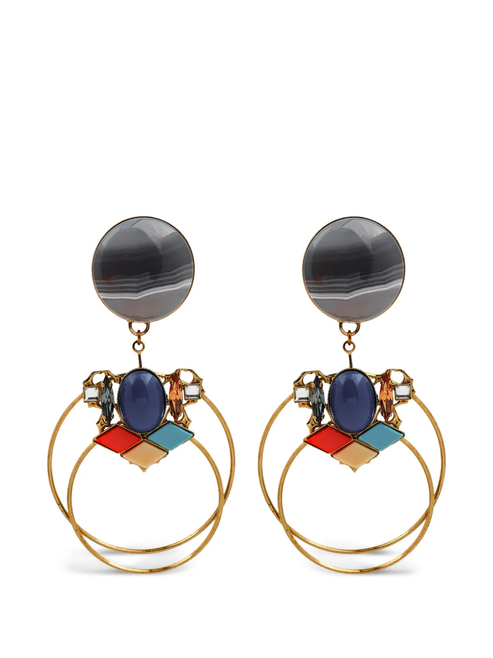 Anton Heunis embellished earrings - Gold